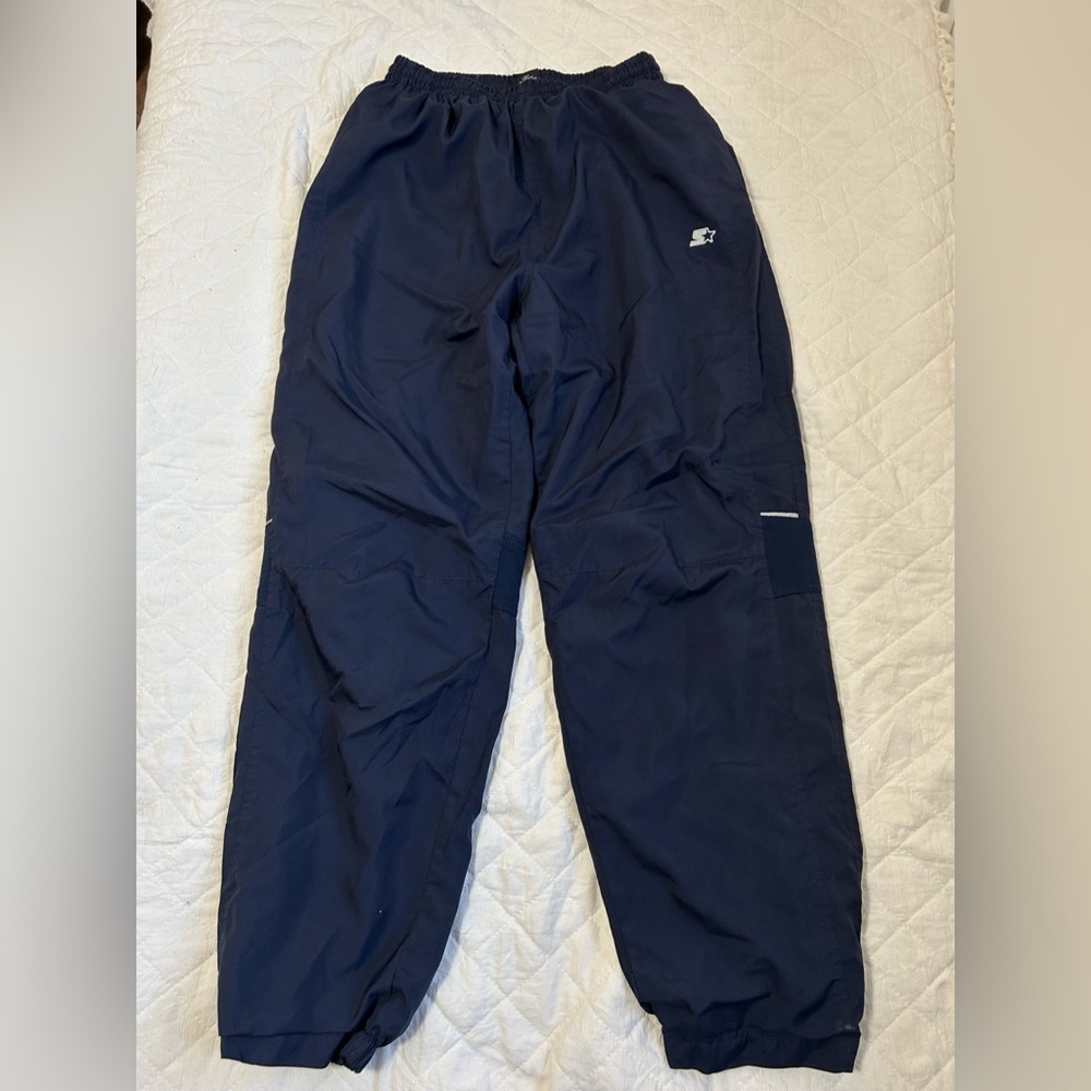 Vintage Started Tack Pants Men’s M Navy blue ,Strech lined Y2K